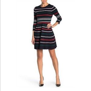 Vince Camuto Striped Sweater Dress (L) NWOT